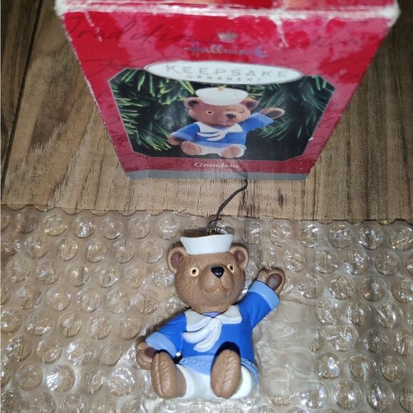 Hallmark Keepsake 1998 GRANDSON Christmas Ornament  Sailor Teddy Bear - Picture 4 of 6